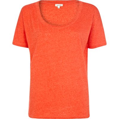Red neppy boxy t-shirt