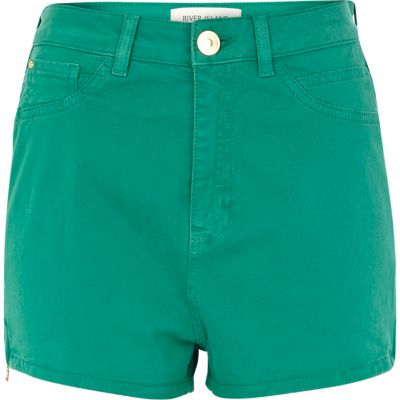 Bright green tube shorts