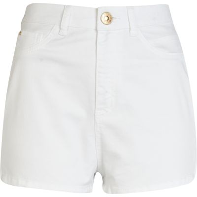 White denim shorts