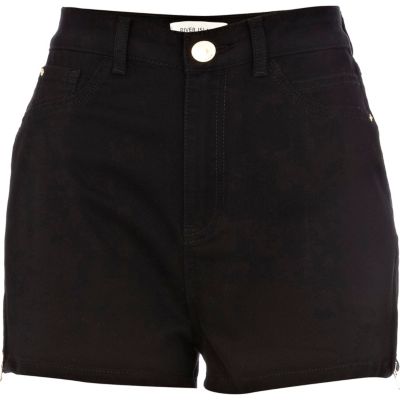 Black tube shorts