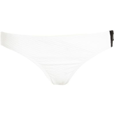 White textured bikini bottoms