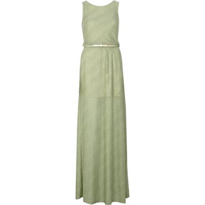 Green Chelsea Girl sleeveless maxi dress