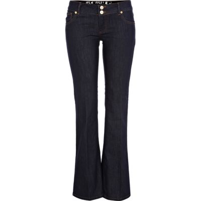 Dark wash flared jeans