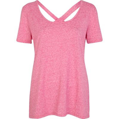 Pink cross back t-shirt