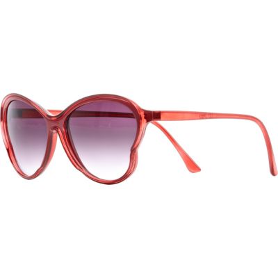 Red curved oversized sunglasses 