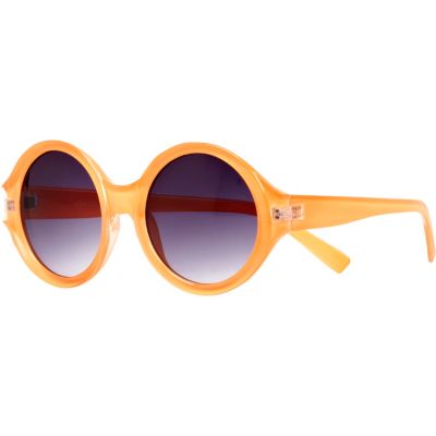 Orange Jeepers Peepers round sunglasses