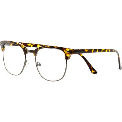 Brown tortoise shell geek glasses