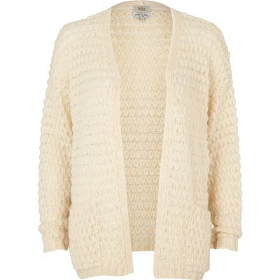 Cream bobble stitch cardigan