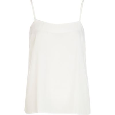 White cupro cami top