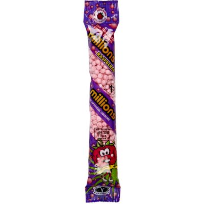 Raspberry Millions sweets tube