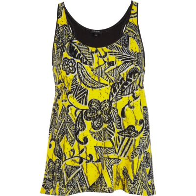 Yellow floral vest