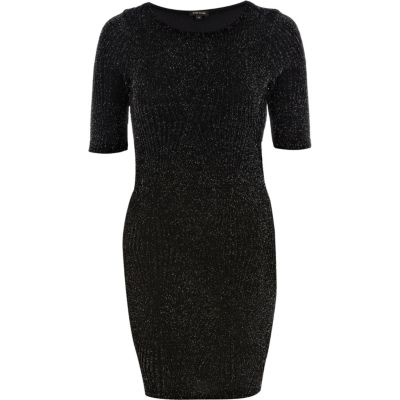 Black sparkle mini dress
