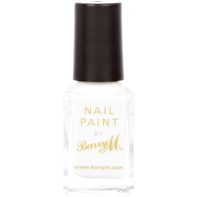 White matte Barry M nail varnish
