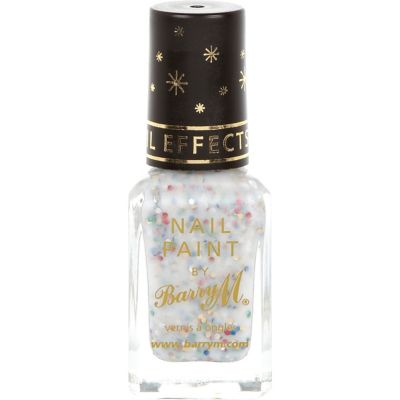White Barry M sequin nail varnish