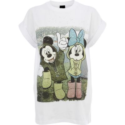 White Mickey Mouse festival print t-shirt