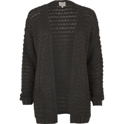 Grey bobble stitch cardigan