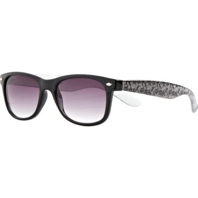 Black lace arm retro sunglasses