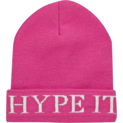 Pink hype it beanie hat