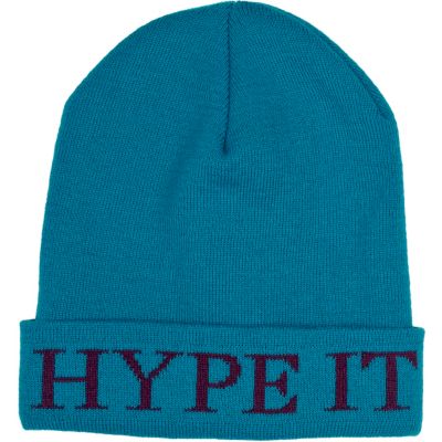 Turquoise hype it beanie hat
