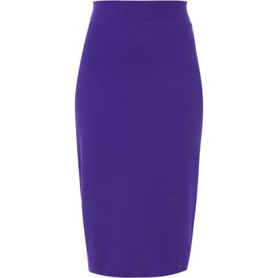 Purple textured tube skirt