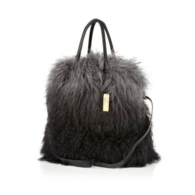 river island mongolian fur bag