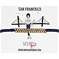 Navy Flash Trash Girl San Francisco bracelet