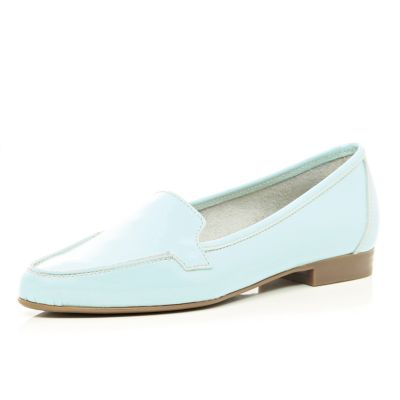 river island blue flats