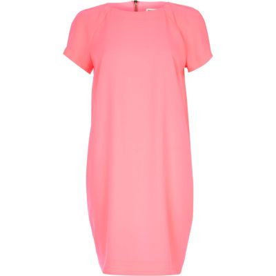 Bright pink t-shirt dress