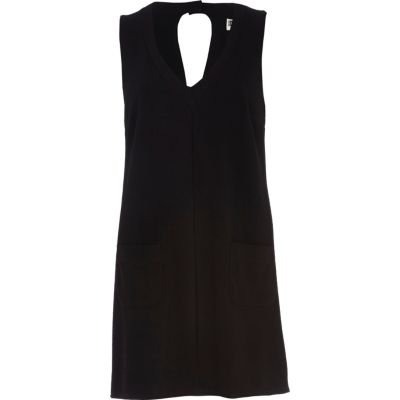 Black Chelsea Girl V neck shift dress