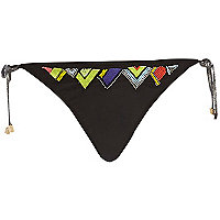 Black Pacha embellished bikini bottoms