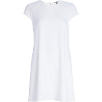 White short sleeve swing dress