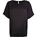 Black oversized raglan sleeve t-shirt