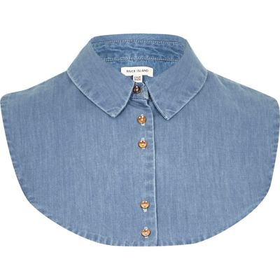 Denim shirt collar bib collar bibs accessories women
