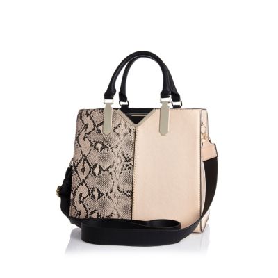 http://www.riverisland.com/women/bags--purses/shopper--tote-bags/Beige-split-front-snake-print-tote-bag-660826