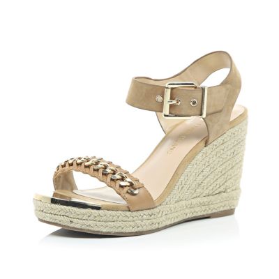 tan wedges river island