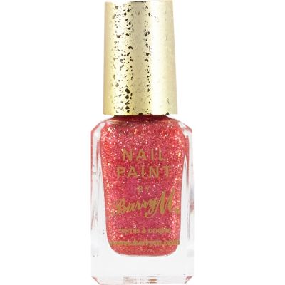 Starlet red Barry M glitter nail polish