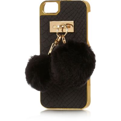 snake christopher iPhone charm pom case snake print Black 5 cross charm  pom the