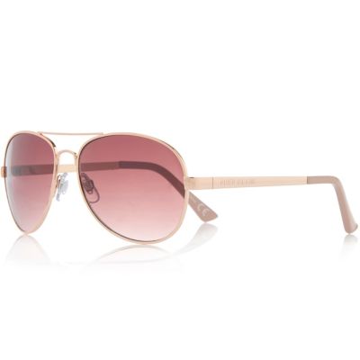 Gold tone aviator-style sunglasses