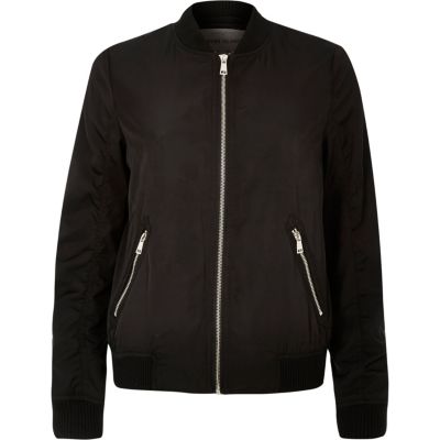 Black bomber jacket jackets coats / jackets women