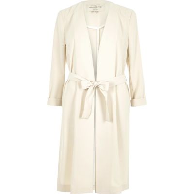 Cream duster jacket coats coats / jackets women