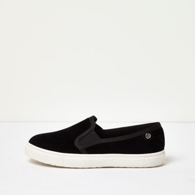 black plimsolls womens primark