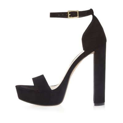 two strap platform heels
