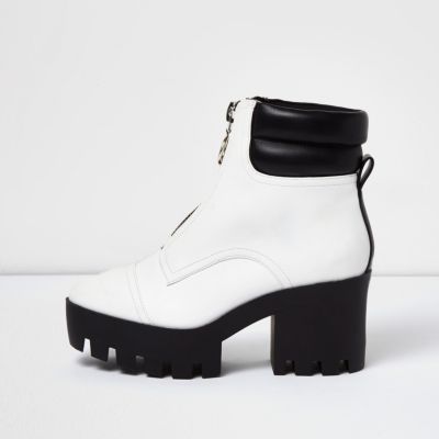 patent zip ankle boots