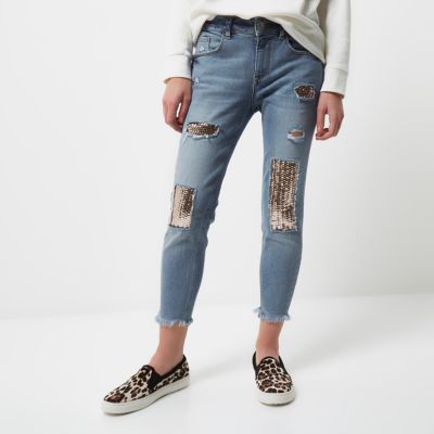 Petite sequin Alannah relaxed skinny jeans skinny jeans jeans women