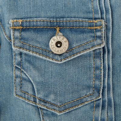 Girls light wash denim jacket
