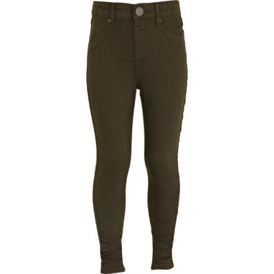 Girls khaki jeggings