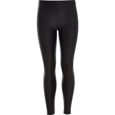 Girls black dance jeggings