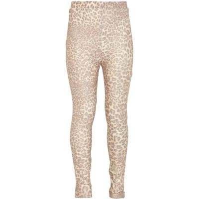 Girls gold animal shimmer leggings