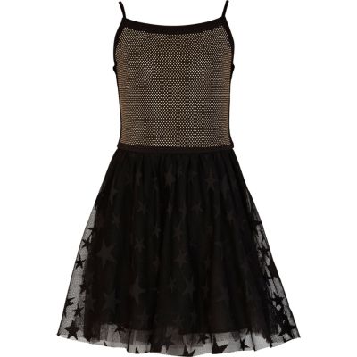 Girls black star ballerina dress