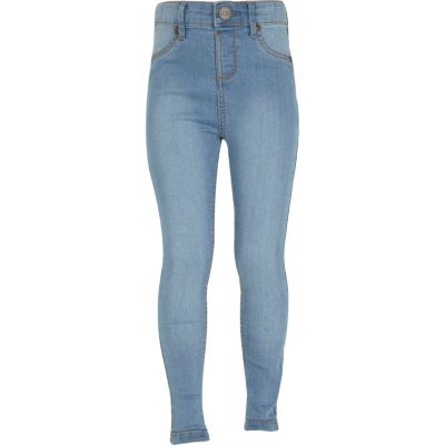 Girls blue light wash jeggings